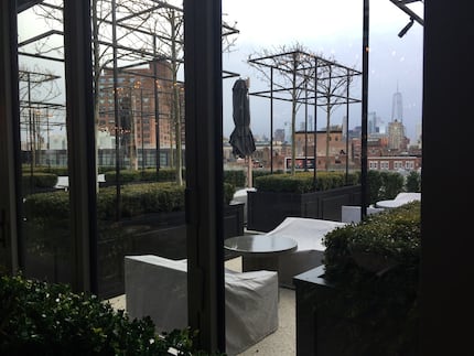 The rooftop restaurant at RH in New York. A similar store is under construction on Knox...