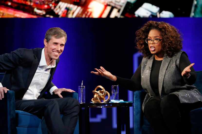 Former Democratic U.S. Rep. Beto O'Rourke  appeared with Oprah Winfrey for "Oprah's...