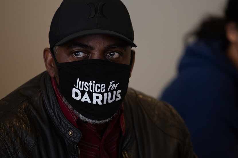 Kevin Tarver, father of Darius Tarver who was shot by police officers in Denton January 21,...