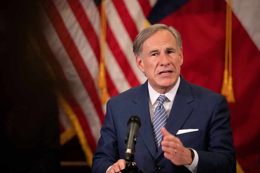 Gov. Greg Abbott, shown announcing his Strike Force to Open Texas on Friday, said Wednesday...
