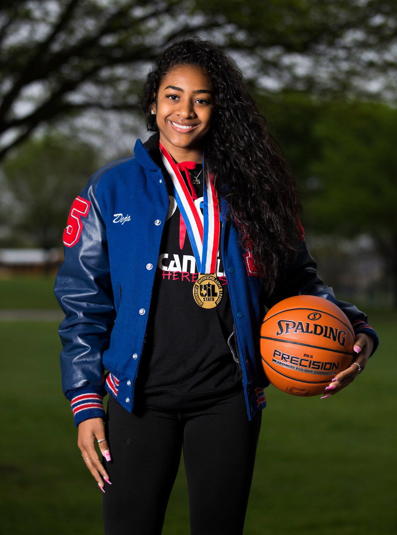 Duncanville High School girls basketball player Deja Kelly poses for a portrait on Friday,...