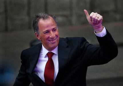 Presidential candidate Jose Antonio Meade, with the Institutional Revolutionary Party, PRI,...