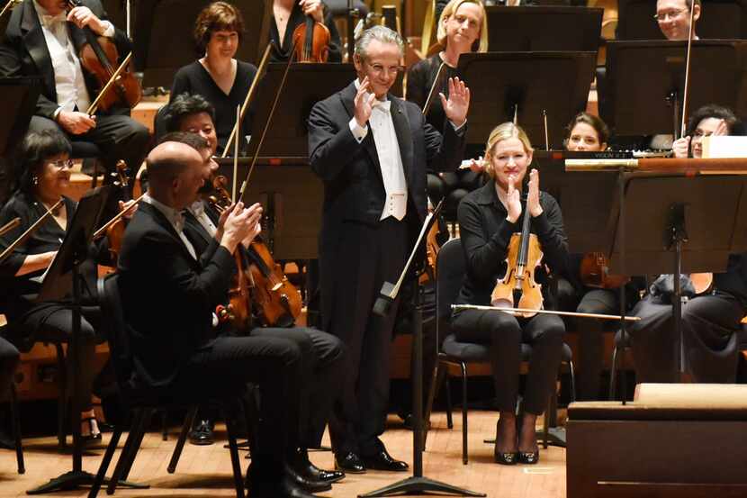Fabio Luisi was introduced before conducting the Dallas Symphony Orchestra in the Dallas...