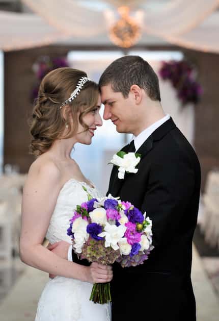 Neely and Andrew Moldovan at their wedding in October 2014.