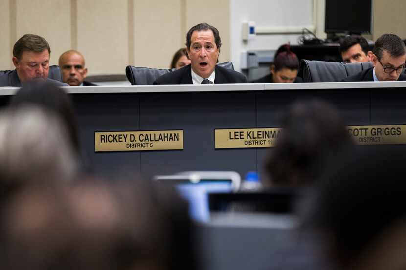Dallas City Council member Lee Kleinman was the only council member to publicly oppose...
