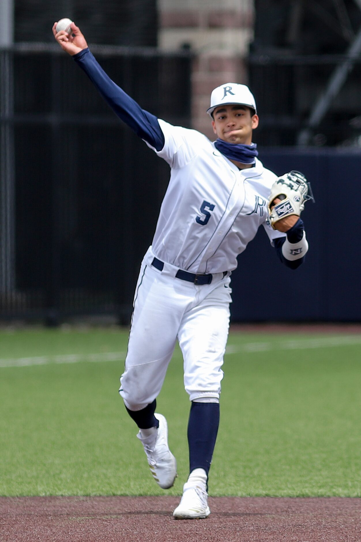 Jesuit shortstop Jordan Lawlar throws in between innings during a district 7-6A game against...