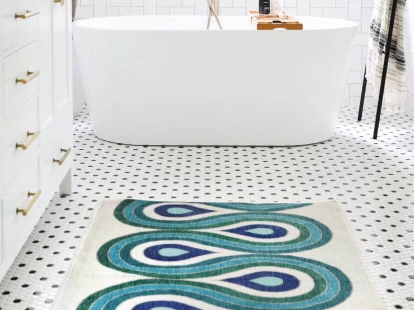 Rug in bathroom