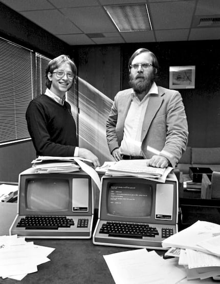 Bill Gates (left) and Paul Allen relocated Microsoft to Bellevue, Wash., in 1979. 