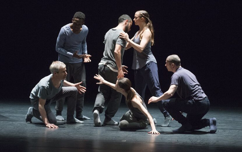 Members of the Kidd Pivot dance company rehearsed Betroffenheit  at the Dallas City...