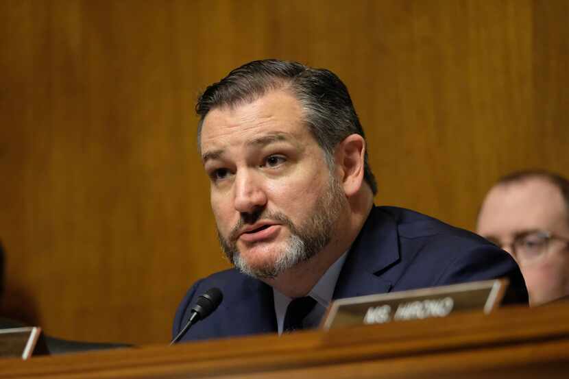 Sen.Ted Cruz (R-TX) speaks at a Senate Judiciary Committee hearing on April 10, 2019, in...