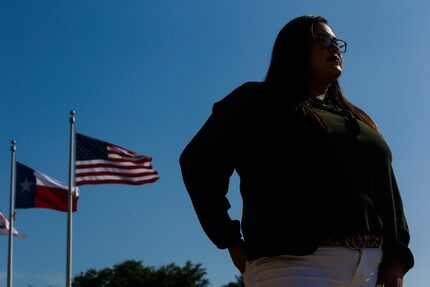 Sara Ramirez poses for a photograph at City Hall on Thursday, July 16, 2020 in Kaufman, Texas. 