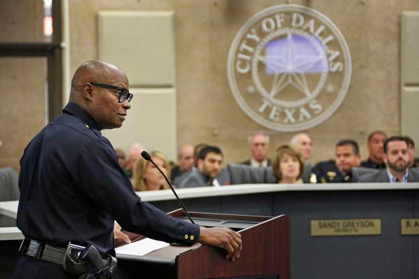 Dallas Police Chief David Brown  defended his department’s performance during a presentation...