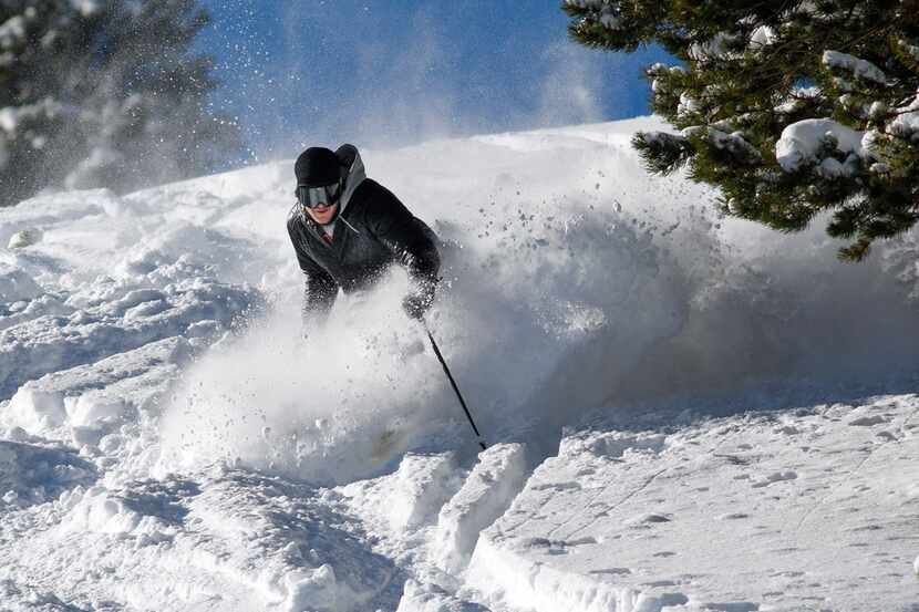 A skier made a turn in fresh snow on Breckenridge Ski Resort's opening day on Nov. 7. The...