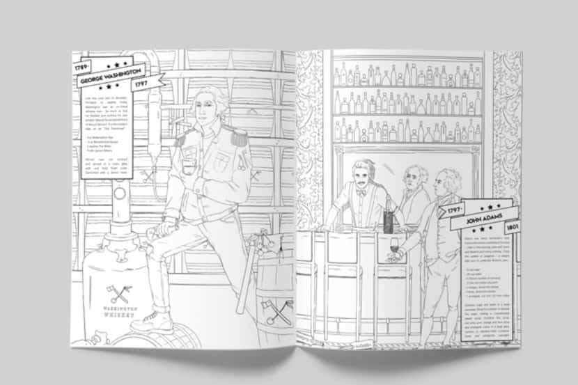 "ALL THE PRESIDENT'S COCKTAILS" coloring book