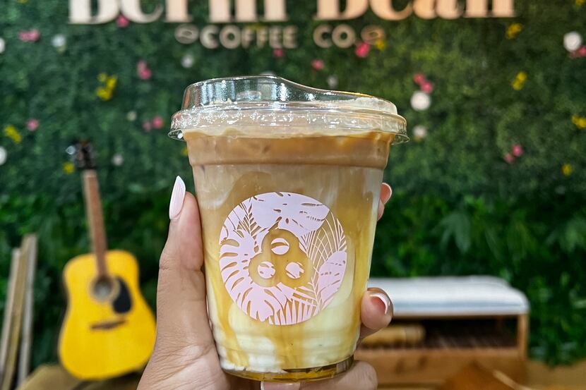 The Bee Happy Latte from The Berni Bean Coffee Co. in downtown Dallas is made with honey and...