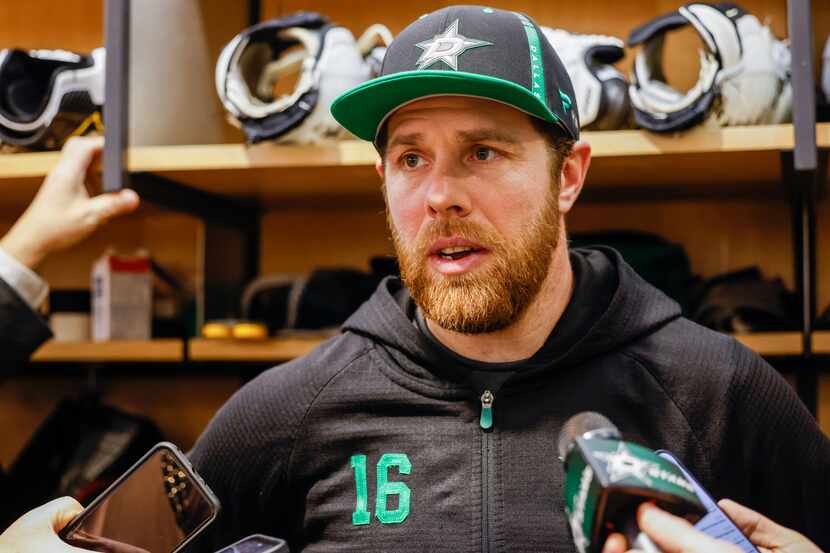 Dallas Stars forward Joe Pavelski speaks on his one-year extension with the Stars after...
