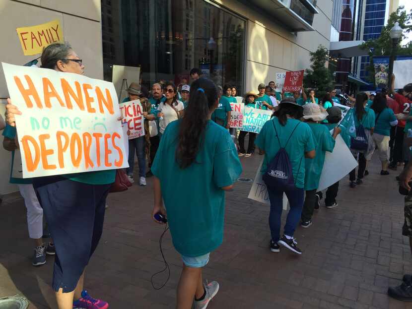 Earlier this June in Fort Worth, members of the Texas Organizing Project protested outside...