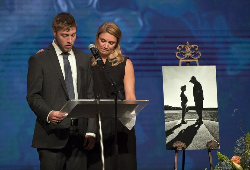 Austin and Maegan Copeland talk about their father Sean Copeland during a memorial service...