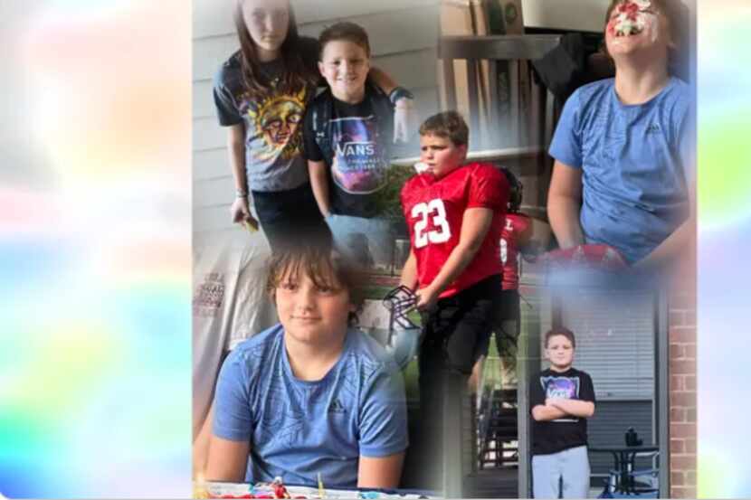 A collage of photos of Max Hutchins, 9, used on a GoFundMe page. Max died on March 15, 2024,...