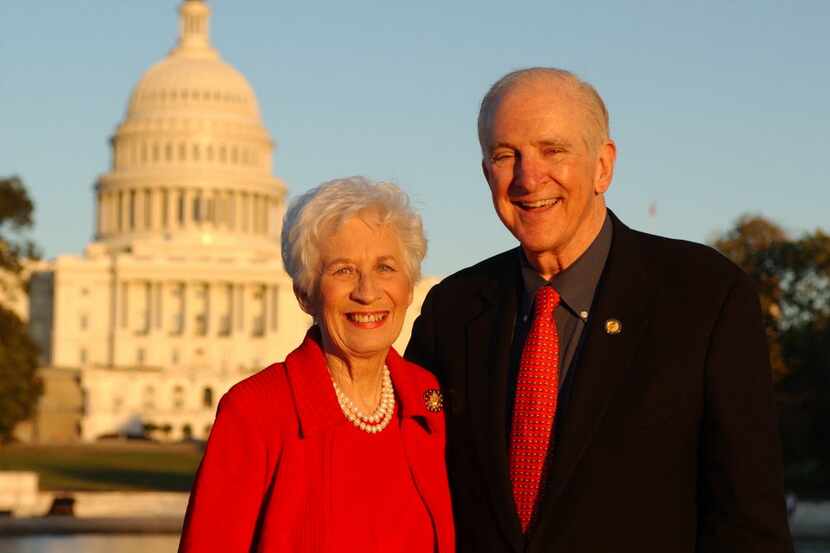 Congressman Sam Johnson and his wife Shirley Melton Johnson in Washington D.C.