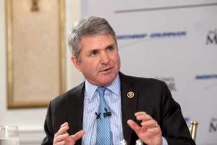  Rep. Michael McCaul, R-Austin, chairman of the House Homeland Security Committee, speaks...