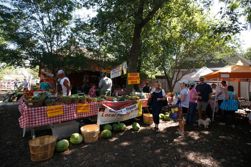 The McKinney Farmer's Market in historic Chestnut Square.