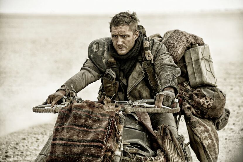 This photo provided by Warner Bros. Pictures shows Tom Hardy, as Max Rockatansky, in Warner...