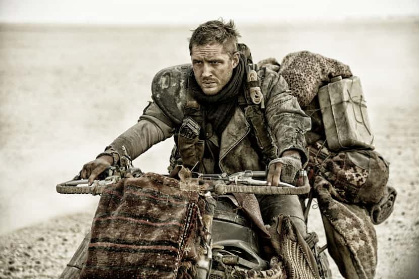 This photo provided by Warner Bros. Pictures shows Tom Hardy, as Max Rockatansky, in Warner...