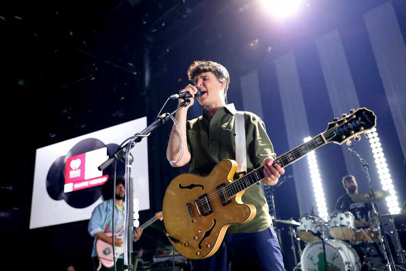 Ezra Koenig of Vampire Weekend performs on stage during the iHeartRadio Album Release Party...