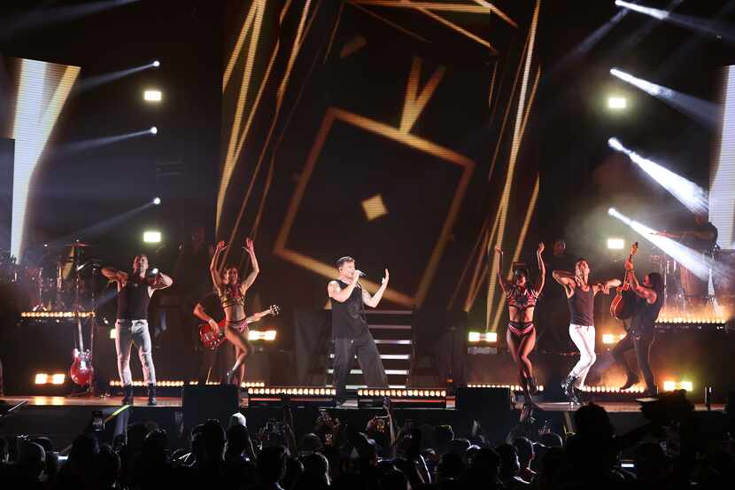 Ricky Martin performing during the Uforia Latino Mix Live concert held on Thursday, August...