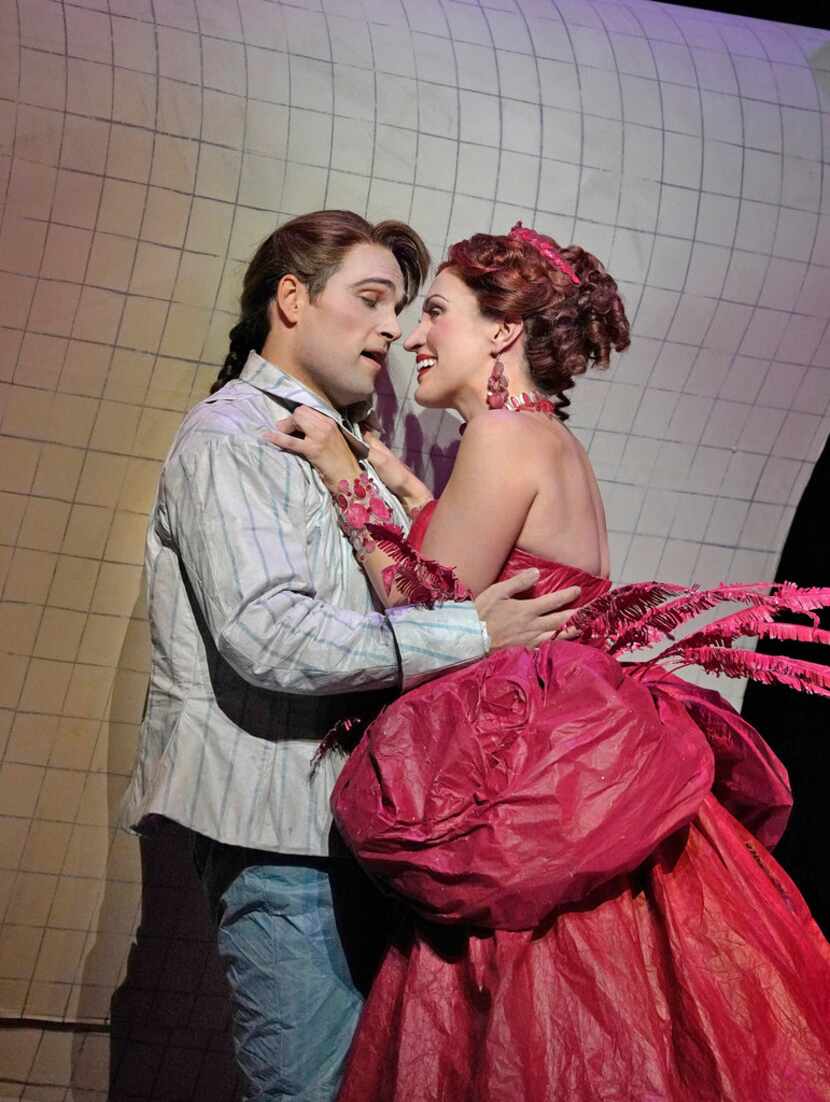 Alek Shrader (Candide) and Brenda Rae (Cunegonde) in the Santa Fe Opera's Candide.  