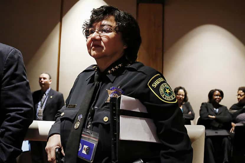 Dallas County Sheriff Lupe Valdez briefed the Commissioners Court Tuesday on the situation...
