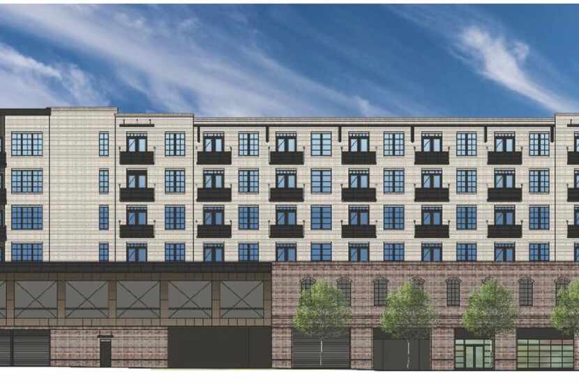 The six-story building will have 100 apartments.