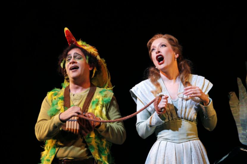 Patrick Carfizzi is an endearingly goofy, and sonorous, Papageno, while Ava Pine’s Pamina...