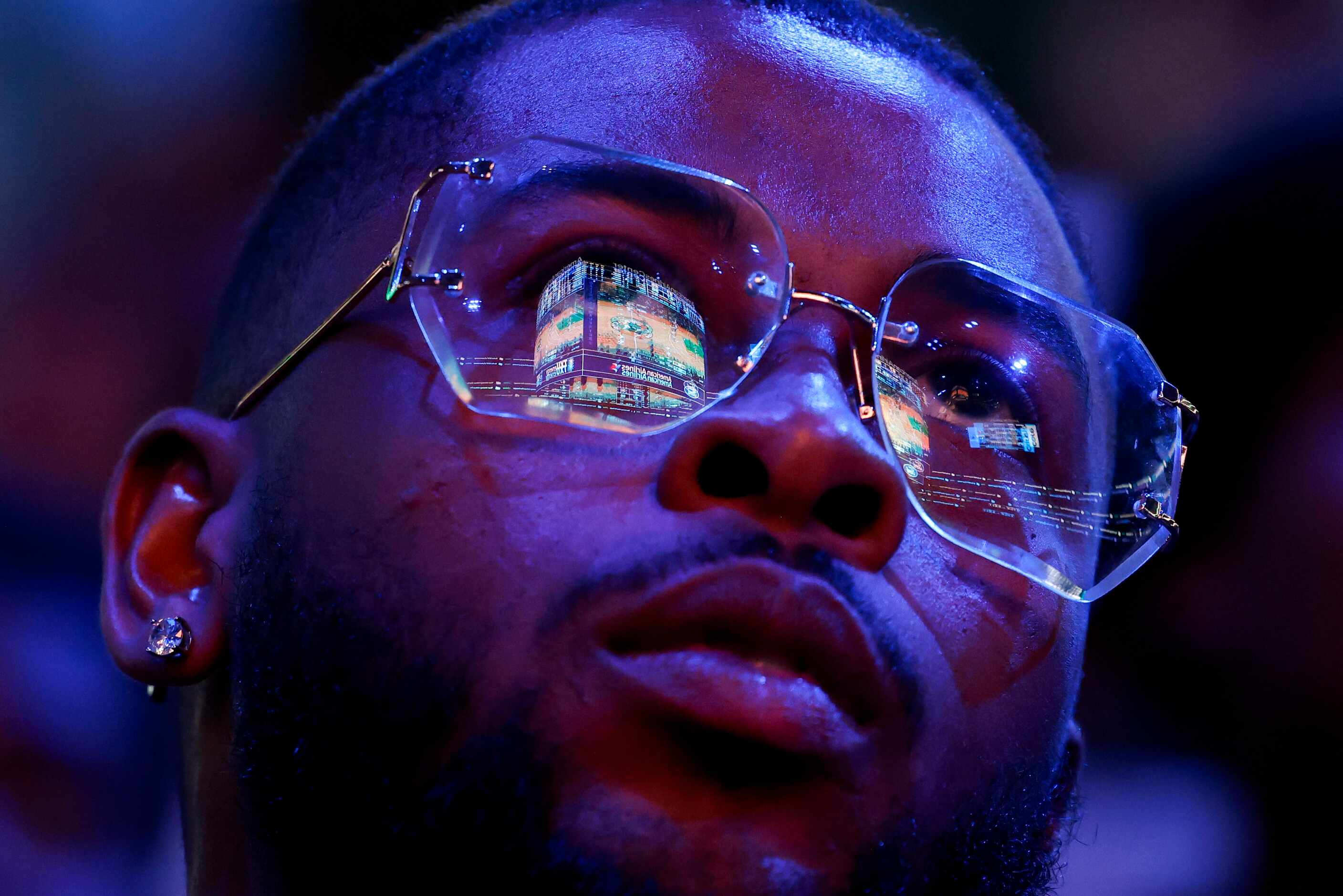 A Dallas Mavericks fan watch NBA Finals Game 5 Watch Party against the Boston Celtics at...