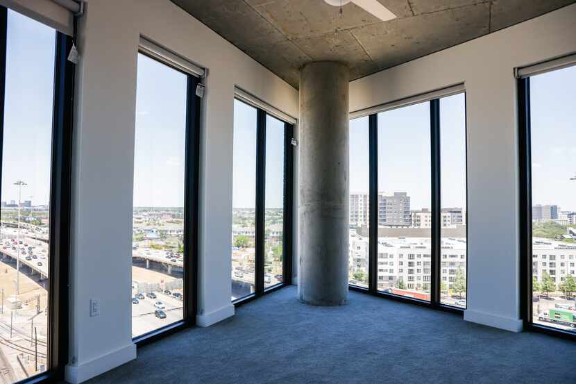 View from a room at one of the units at the new Galbraith apartment high-rise downtown.
