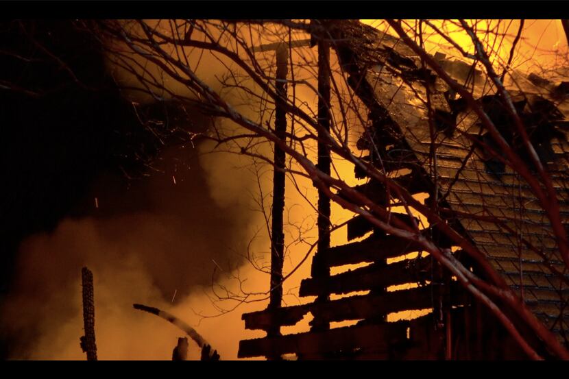 A one-story home was completely engulfed in flames Friday morning in Oak Cliff. One woman...