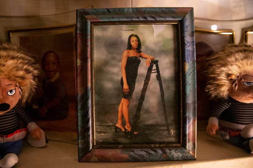 Diamond Ross shown in a photo that sat atop a mantle at the home of their mother, Ethelyn Ross.