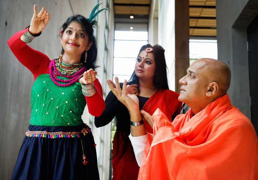 DFW Play actors from left, Roshni Chatterjee (Prakriti), Sneha Bhattacharyya (Ma) and...