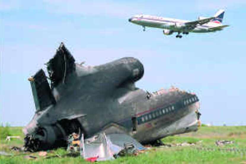  Days after Delta Air Lines Flight 191 crashed in August 1985, the remains of the tail...