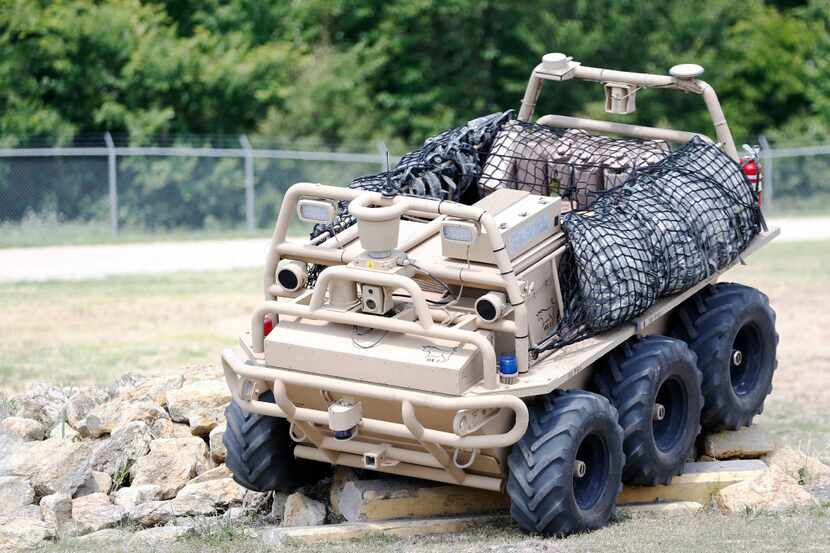 SMSS, Squad Mission Support System, unmanned vehicle under control by Lockheed Martin's...