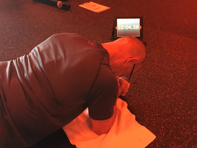 Chad Daley of Frisco had never planked for time before the day he won the OrangeTheory...