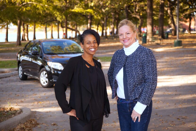 Erica Griffin, an On The Road Lending client, with Michelle Corson, founder of On the Road...