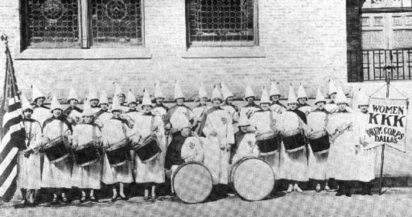 Ku Klux Klan women's drum corps. 
