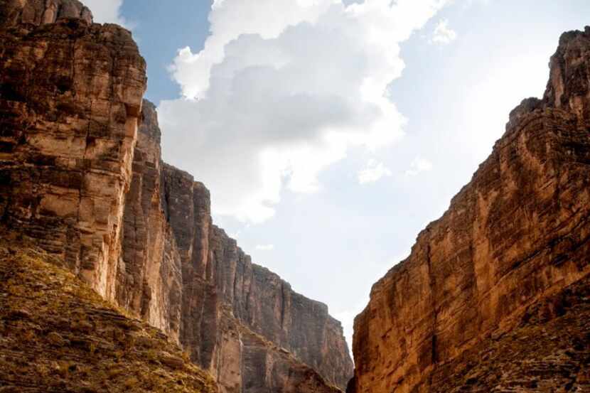 The Rio Grande winds through Santa Elena Canyon in Big Bend National Park in West Texas. The...