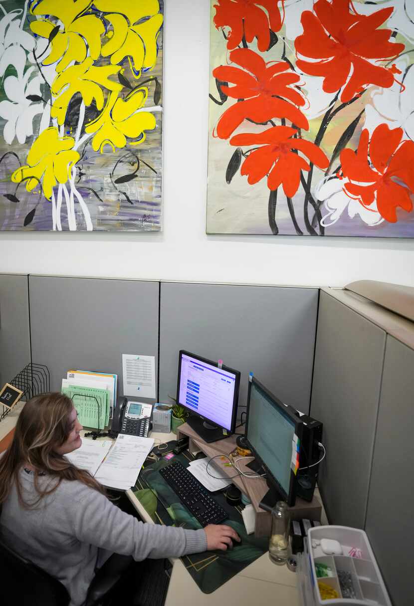 A recent renovation added colorful artwork to Republic Title of Texas' Turtle Creek offices,...