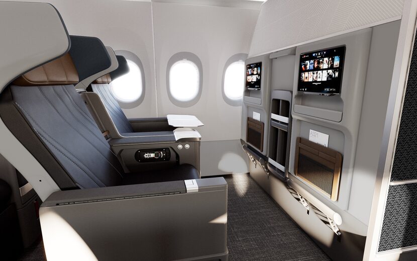 The Premium Economy section on upcoming Airbus A321XLR planes set for delivery in 2024. The...