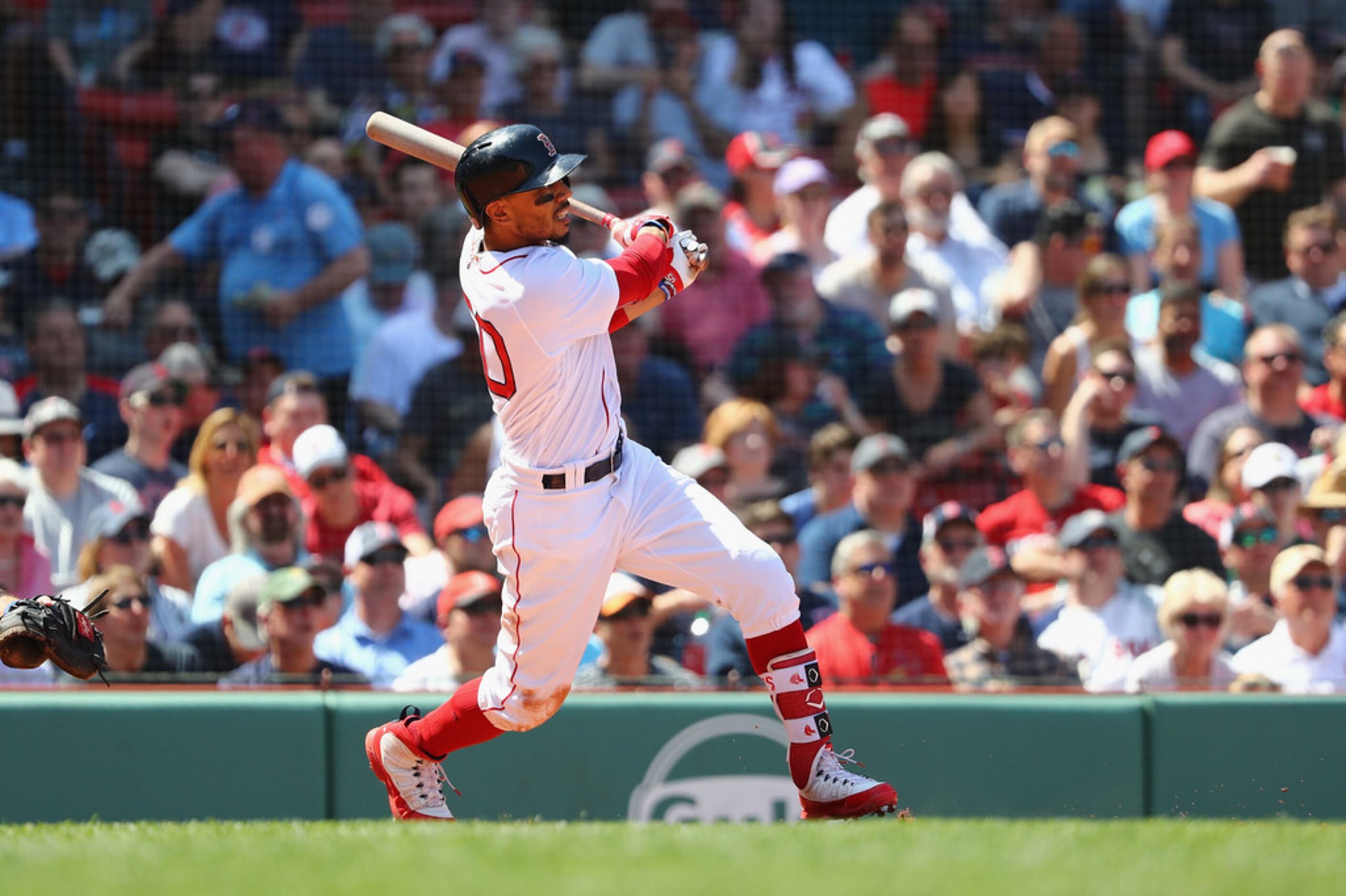 May 04, 2018: Boston Red Sox right fielder Mookie Betts #50 at bat