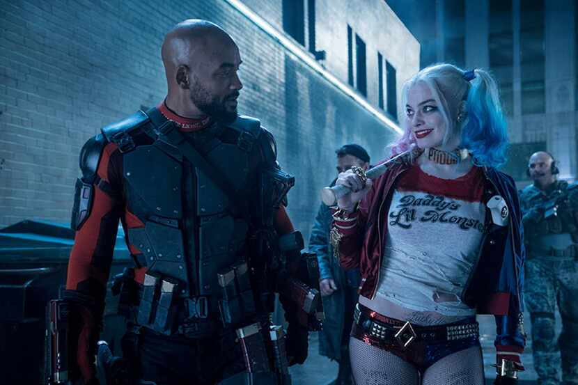Will Smith (Deadshot) and Margot Robbie (Harley Quinn) in "Suicide Squad."
