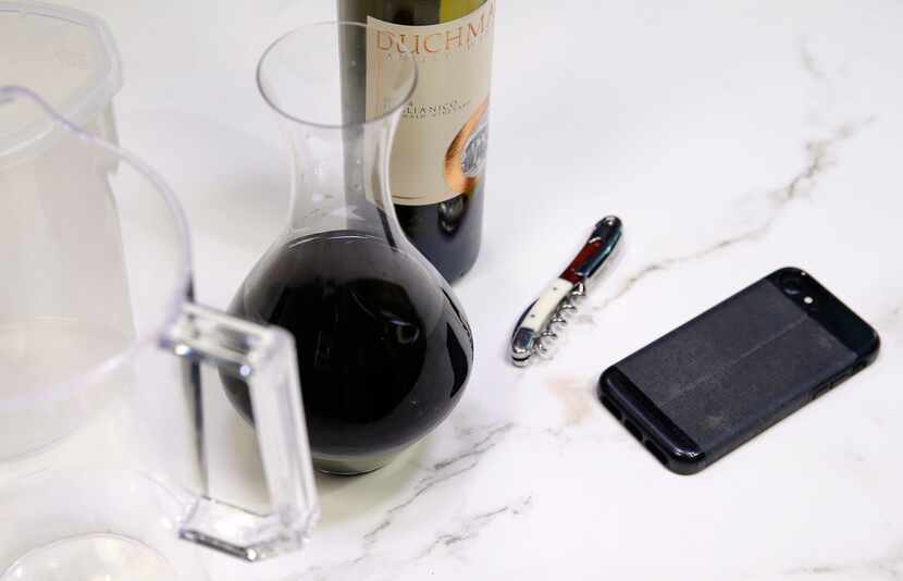 Some of the tools needed to decant wine